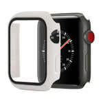 Stoßfeste Schutzhülle aus Polycarbonat und gehärtetem Glas mit Kartonverpackung für Apple Watch 44 mm (Orange), Apple Watch Series 6/5/4/Watch SE 40 mm, Apple Watch Series 3/2/1 38 mm