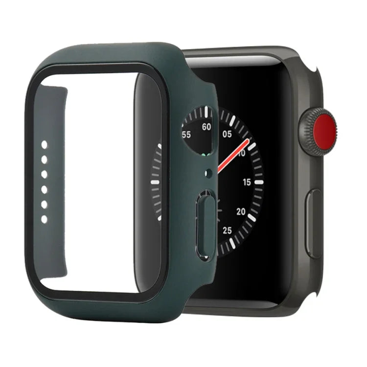 Stoßfeste Schutzhülle aus Polycarbonat und gehärtetem Glas mit Kartonverpackung für Apple Watch 44 mm (Orange), Apple Watch Series 6/5/4/Watch SE 40 mm, Apple Watch Series 3/2/1 38 mm