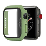 Stoßfeste Schutzhülle aus Polycarbonat und gehärtetem Glas mit Kartonverpackung für Apple Watch 44 mm (Orange), Apple Watch Series 6/5/4/Watch SE 40 mm, Apple Watch Series 3/2/1 38 mm