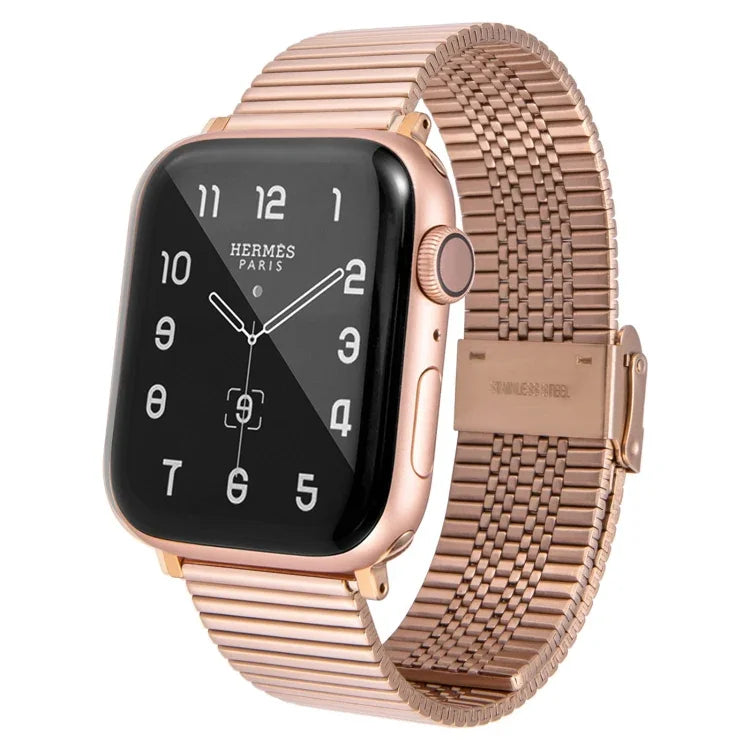 Mehrfarbiges Edelstahl-Ersatzarmband für Apple Watch Series 7 (45 mm), 6, SE, 5, 4 (44 mm), 3, 2, 1 (42 mm), 7 (41 mm), 6, SE, 5, 4 (40 mm) und 3, 2, 1 (38 mm)