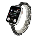 Single Row Metal Replacement Strap Watchband For Apple Watch Series, 7 41mm / 6 & SE & 5 & 4 40mm / 3 & 2 & 1 38mm, 7 45mm / 6 & SE & 5 & 4 44mm / 3 & 2 & 1 42mm