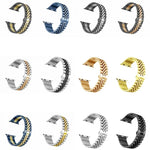 Damen-Ersatzarmband aus Edelstahl mit fünf Perlen, Breite: 20 mm, für Apple Watch Series 7 (45 mm), 6, SE, 5, 4 (44 mm), 3, 2, 1 (42 mm) und 7 (41 mm), 6, SE, 5, 4 (40 mm) sowie 3, 2, 1 (38 mm).