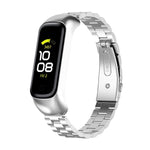 Uhrenarmband aus Stahl mit Dreifachperlen, Ersatzband für Samsung Galaxy Fit2 SM-R220