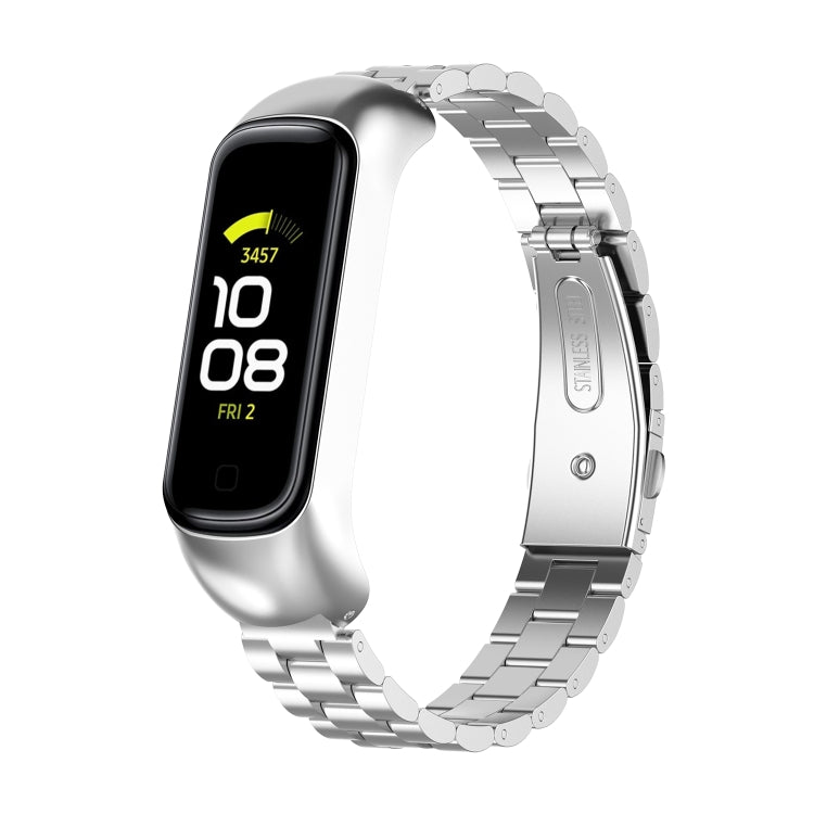 Uhrenarmband aus Stahl mit Dreifachperlen, Ersatzband für Samsung Galaxy Fit2 SM-R220