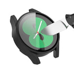 Schutzhülle aus Polycarbonat mit Schutzglasfolie, für Samsung Galaxy Watch4 40 mm und 44 mm