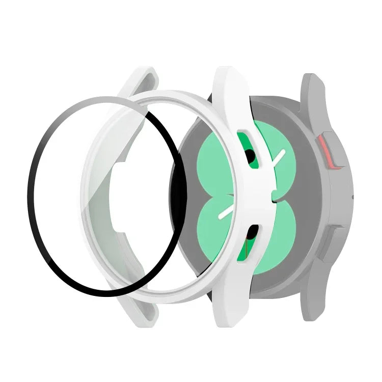 Schutzhülle aus Polycarbonat mit Schutzglasfolie, für Samsung Galaxy Watch4 40 mm und 44 mm
