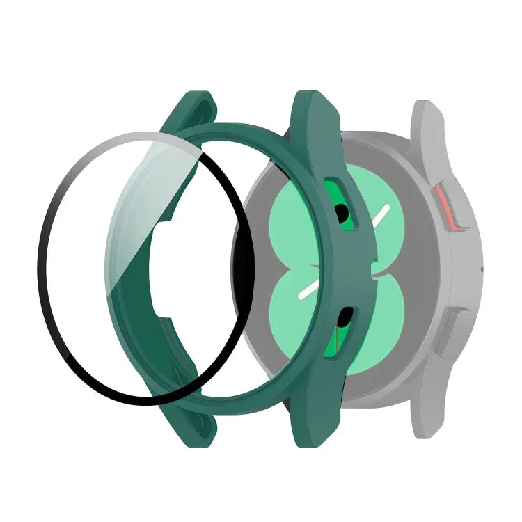 Schutzhülle aus Polycarbonat mit Schutzglasfolie, für Samsung Galaxy Watch4 40 mm und 44 mm