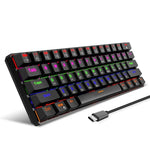HXSJ L800 61 Tasten Bluetooth 5.0 / 2.4G Kabellos / Typ-C Kabelgebunden Drei Modi Mechanische Tastatur mit blauem Schalter