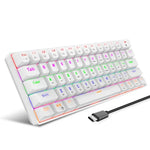 HXSJ L800 61 Tasten Bluetooth 5.0 / 2.4G Kabellos / Typ-C Kabelgebunden Drei Modi Mechanische Tastatur mit blauem Schalter
