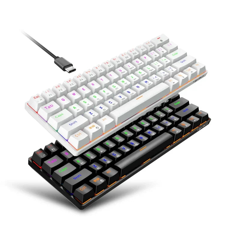 HXSJ L800 61 Tasten Bluetooth 5.0 / 2.4G Kabellos / Typ-C Kabelgebunden Drei Modi Mechanische Tastatur mit blauem Schalter