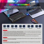 HXSJ L800 61 Tasten Bluetooth 5.0 / 2.4G Kabellos / Typ-C Kabelgebunden Drei Modi Mechanische Tastatur mit blauem Schalter