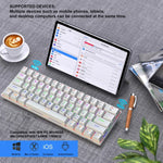 HXSJ L800 61 Tasten Bluetooth 5.0 / 2.4G Kabellos / Typ-C Kabelgebunden Drei Modi Mechanische Tastatur mit blauem Schalter