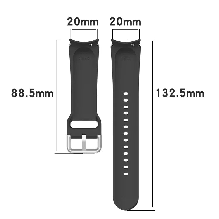 Silikon-Armband mit runder Dornschließe, silberfarben, Ersatzarmband, silberne runde Dornschließe