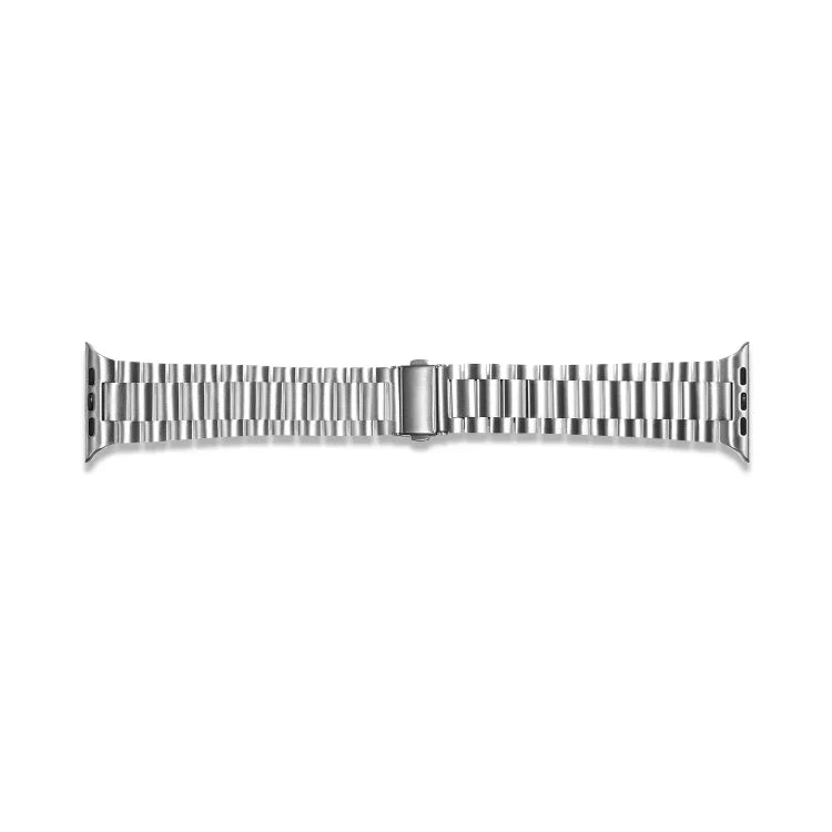 Ultradünnes Metallarmband mit drei Perlen als Ersatz für Apple Watch Series 7 (41 mm), 6, SE, 5, 4 (40 mm), 3, 2, 1 (38 mm) und 7 (45 mm), 6, SE, 5, 4 (44 mm) sowie 3, 2, 1 (42 mm).