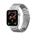 Ultradünnes Metallarmband mit drei Perlen als Ersatz für Apple Watch Series 7 (41 mm), 6, SE, 5, 4 (40 mm), 3, 2, 1 (38 mm) und 7 (45 mm), 6, SE, 5, 4 (44 mm) sowie 3, 2, 1 (42 mm).