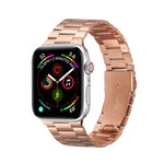 Ultradünnes Metallarmband mit drei Perlen als Ersatz für Apple Watch Series 7 (41 mm), 6, SE, 5, 4 (40 mm), 3, 2, 1 (38 mm) und 7 (45 mm), 6, SE, 5, 4 (44 mm) sowie 3, 2, 1 (42 mm).