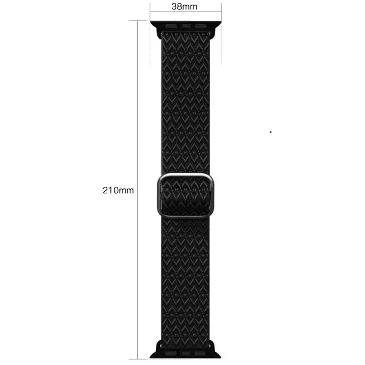 Verstellbares, elastisches Ersatzarmband mit rautenförmiger Struktur für Apple Watch Series 7 (41 mm), 6, SE, 5, 4 (40 mm), 3, 2, 1 (38 mm) und 7 (45 mm), 6, SE, 5, 4 (44 mm) sowie 3, 2, 1 (42 mm).