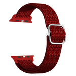 Verstellbares, elastisches Ersatzarmband mit rautenförmiger Struktur für Apple Watch Series 7 (41 mm), 6, SE, 5, 4 (40 mm), 3, 2, 1 (38 mm) und 7 (45 mm), 6, SE, 5, 4 (44 mm) sowie 3, 2, 1 (42 mm).
