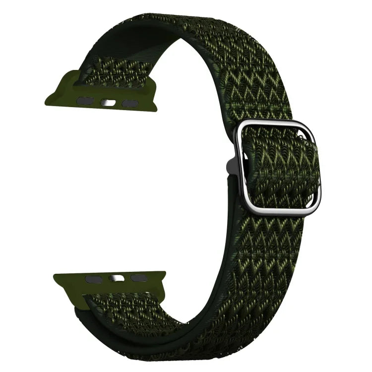Verstellbares, elastisches Ersatzarmband mit rautenförmiger Struktur für Apple Watch Series 7 (41 mm), 6, SE, 5, 4 (40 mm), 3, 2, 1 (38 mm) und 7 (45 mm), 6, SE, 5, 4 (44 mm) sowie 3, 2, 1 (42 mm).