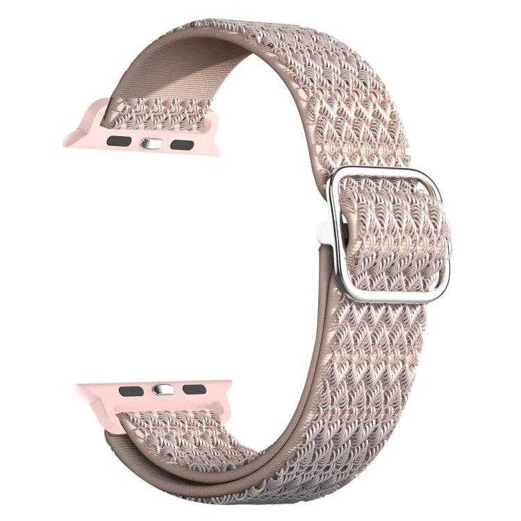 Verstellbares, elastisches Ersatzarmband mit rautenförmiger Struktur für Apple Watch Series 7 (41 mm), 6, SE, 5, 4 (40 mm), 3, 2, 1 (38 mm) und 7 (45 mm), 6, SE, 5, 4 (44 mm) sowie 3, 2, 1 (42 mm).