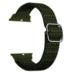Verstellbares, elastisches Ersatzarmband mit rautenförmiger Struktur für Apple Watch Series 7 (41 mm), 6, SE, 5, 4 (40 mm), 3, 2, 1 (38 mm) und 7 (45 mm), 6, SE, 5, 4 (44 mm) sowie 3, 2, 1 (42 mm).