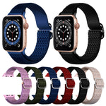 Verstellbares, elastisches Ersatzarmband mit rautenförmiger Struktur für Apple Watch Series 7 (41 mm), 6, SE, 5, 4 (40 mm), 3, 2, 1 (38 mm) und 7 (45 mm), 6, SE, 5, 4 (44 mm) sowie 3, 2, 1 (42 mm).