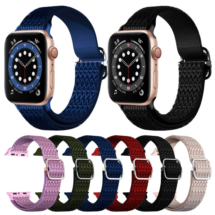 Verstellbares, elastisches Ersatzarmband mit rautenförmiger Struktur für Apple Watch Series 7 (41 mm), 6, SE, 5, 4 (40 mm), 3, 2, 1 (38 mm) und 7 (45 mm), 6, SE, 5, 4 (44 mm) sowie 3, 2, 1 (42 mm).