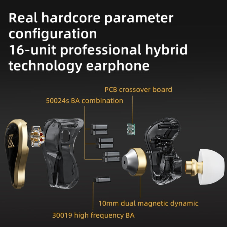 KZ ZAS 16-Einheiten Ring-Eisen In-Ear Kabelgebundene Kopfhörer,, ZAS Standardversion(Weiß), ZAS Standardversion(Schwarz), ZAS Mikrofonversion(Weiß), ZAS Mikrofonversion(Schwarz)