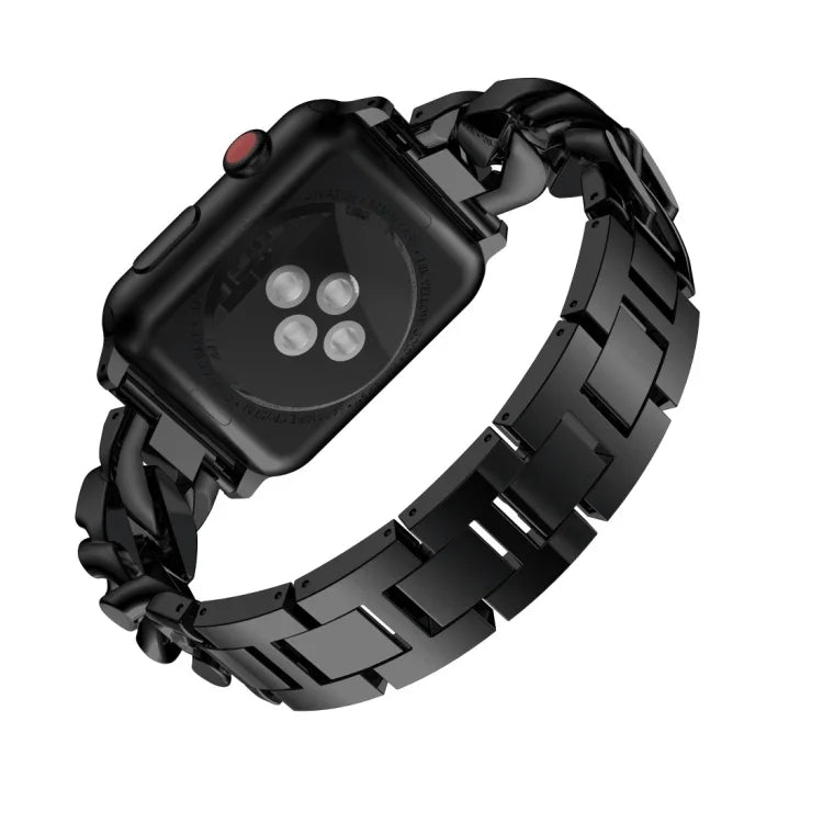 Einreihiges Denim-Diamant-Legierungs-Uhrenarmband, Für Apple Watch Series 8&7 41mm / SE 2&6&SE&5&4 40mm / 3&2&1 38mm, Für Apple Watch Series 8&7 45mm / SE 2&6&SE&5&4 44mm / 3&2&1 42mm