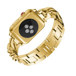 Einreihiges Denim-Diamant-Legierungs-Uhrenarmband, Für Apple Watch Series 8&7 41mm / SE 2&6&SE&5&4 40mm / 3&2&1 38mm, Für Apple Watch Series 8&7 45mm / SE 2&6&SE&5&4 44mm / 3&2&1 42mm