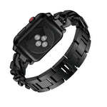 Einreihiges Denim-Diamant-Legierungs-Uhrenarmband, Für Apple Watch Series 8&7 41mm / SE 2&6&SE&5&4 40mm / 3&2&1 38mm, Für Apple Watch Series 8&7 45mm / SE 2&6&SE&5&4 44mm / 3&2&1 42mm