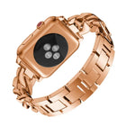 Einreihiges Denim-Diamant-Legierungs-Uhrenarmband, Für Apple Watch Series 8&7 41mm / SE 2&6&SE&5&4 40mm / 3&2&1 38mm, Für Apple Watch Series 8&7 45mm / SE 2&6&SE&5&4 44mm / 3&2&1 42mm