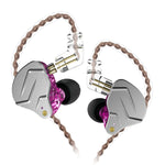 KZ ZSN Pro Ring-Eisen Hybrid-Antrieb Metall In-Ear Kabelgebundene Kopfhörer,, ZSN Mikrofonversion(Lila), ZSN Standardversion(Grau), ZSN Standardversion(Blau), ZSN Standardversion(Lila), ZSN Mikrofonversion(Grau), ZSN Mikrofonversion(Blau)