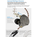 KZ ZSN Pro Ring-Eisen Hybrid-Antrieb Metall In-Ear Kabelgebundene Kopfhörer,, ZSN Mikrofonversion(Lila), ZSN Standardversion(Grau), ZSN Standardversion(Blau), ZSN Standardversion(Lila), ZSN Mikrofonversion(Grau), ZSN Mikrofonversion(Blau)