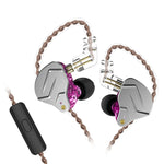 KZ ZSN Pro Ring-Eisen Hybrid-Antrieb Metall In-Ear Kabelgebundene Kopfhörer,, ZSN Mikrofonversion(Lila), ZSN Standardversion(Grau), ZSN Standardversion(Blau), ZSN Standardversion(Lila), ZSN Mikrofonversion(Grau), ZSN Mikrofonversion(Blau)