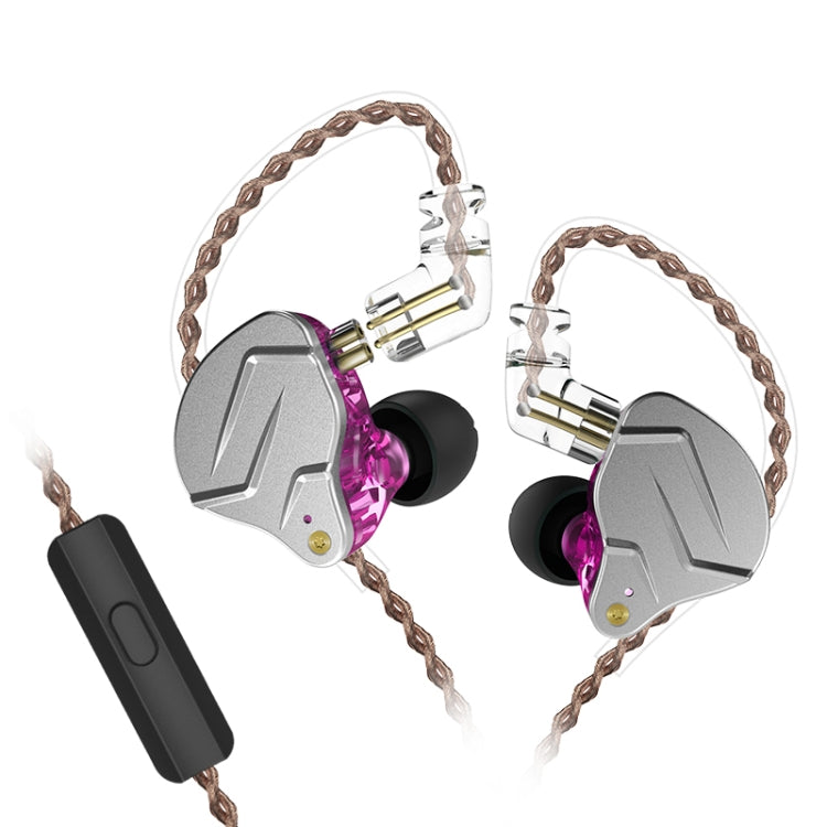 KZ ZSN Pro Ring-Eisen Hybrid-Antrieb Metall In-Ear Kabelgebundene Kopfhörer,, ZSN Mikrofonversion(Lila), ZSN Standardversion(Grau), ZSN Standardversion(Blau), ZSN Standardversion(Lila), ZSN Mikrofonversion(Grau), ZSN Mikrofonversion(Blau)
