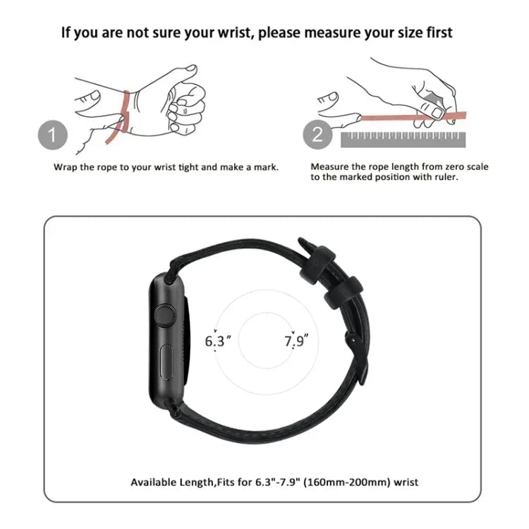 Echtlederarmband mit Ölwachsbehandlung, passend für Apple Watch Series 8 &amp; 7 (41 mm), SE 2 &amp; 6, SE, 5 &amp; 4 (40 mm) und 3 &amp; 2 &amp; 1 (38 mm).