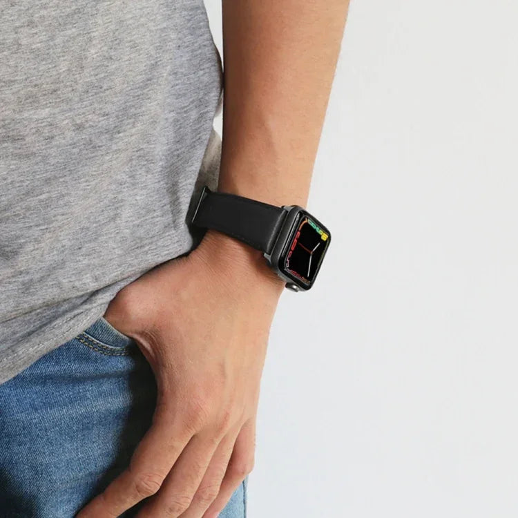 Echtlederarmband mit Ölwachsbehandlung, passend für Apple Watch Series 8 &amp; 7 (41 mm), SE 2 &amp; 6, SE, 5 &amp; 4 (40 mm) und 3 &amp; 2 &amp; 1 (38 mm).