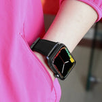 Echtlederarmband mit Ölwachsbehandlung, passend für Apple Watch Series 8 &amp; 7 (41 mm), SE 2 &amp; 6, SE, 5 &amp; 4 (40 mm) und 3 &amp; 2 &amp; 1 (38 mm).