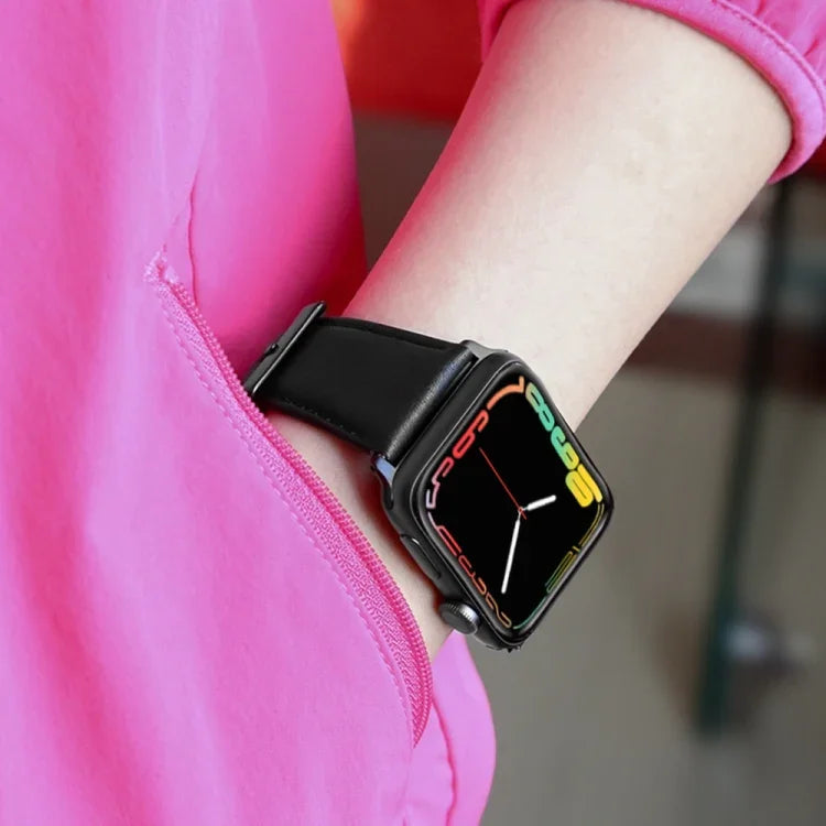 Echtlederarmband mit Ölwachsbehandlung, passend für Apple Watch Series 8 &amp; 7 (41 mm), SE 2 &amp; 6, SE, 5 &amp; 4 (40 mm) und 3 &amp; 2 &amp; 1 (38 mm).