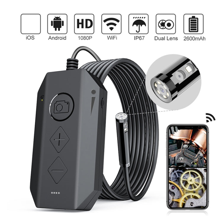 Y17 5MP 12mm Dual-Linsen HD Autofokus WiFi Industrieller Digitalendoskop Zoomfähige Schlangen-Kamera, 1m Hartkabel, 3,5m Hartkabel, 5m Hartkabel, 10m Hartkabel