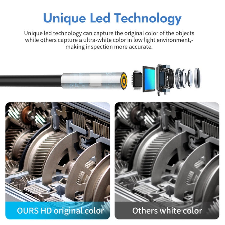 Y17 5MP 12mm Dual-Linsen HD Autofokus WiFi Industrieller Digitalendoskop Zoomfähige Schlangen-Kamera, 1m Hartkabel, 3,5m Hartkabel, 5m Hartkabel, 10m Hartkabel