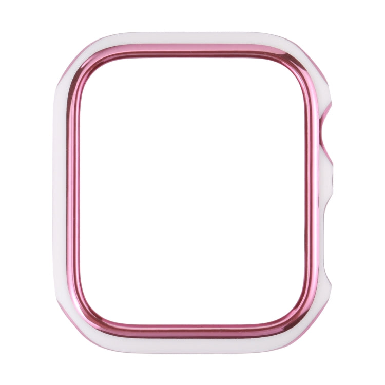 Zweifarbige galvanisierte PC-Schutzhülle für Apple Watch Series 6 / 5 / 4 / Watch SE 44mm, für Apple Watch Series 3 & 2 & 1 42mm, für Apple Watch Series 6 / 5 / 4 / Watch SE 40mm