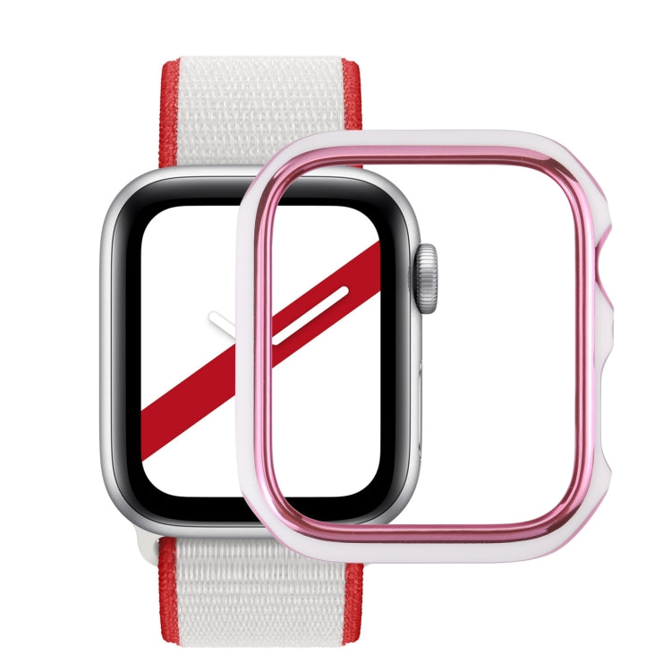 Zweifarbige galvanisierte PC-Schutzhülle für Apple Watch Series 6 / 5 / 4 / Watch SE 44mm, für Apple Watch Series 3 & 2 & 1 42mm, für Apple Watch Series 6 / 5 / 4 / Watch SE 40mm