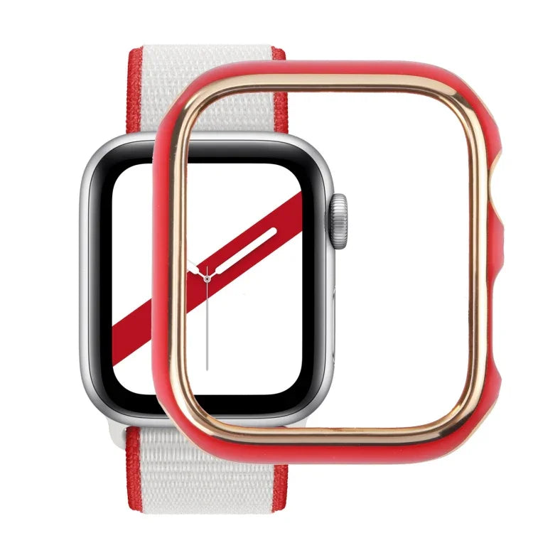 Zweifarbige, galvanisierte PC-Schutzhülle für Apple Watch Series 3, 2 und 1 (38 mm)