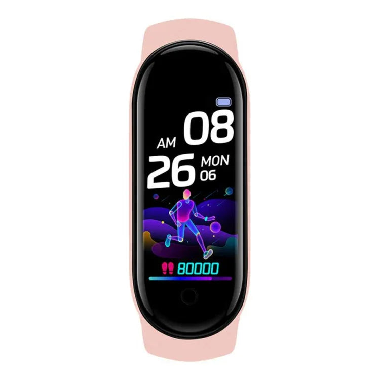 1M7 Sport-Smart-Armband, unterstützt Herzfrequenzmessung, Blutdruckmessung, Schlafüberwachung und Bewegungserinnerung, lineares Laden, magnetisches Laden