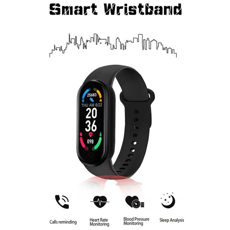 1M7 Sport-Smart-Armband, unterstützt Herzfrequenzmessung, Blutdruckmessung, Schlafüberwachung und Bewegungserinnerung, lineares Laden, magnetisches Laden