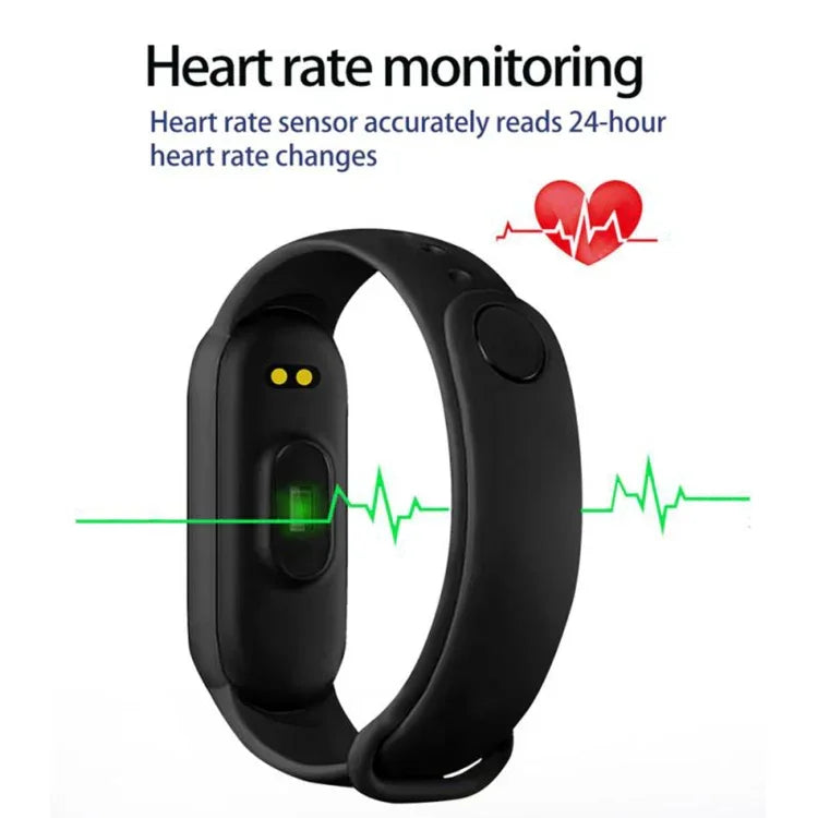 1M7 Sport-Smart-Armband, unterstützt Herzfrequenzmessung, Blutdruckmessung, Schlafüberwachung und Bewegungserinnerung, lineares Laden, magnetisches Laden