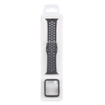 Silikon-Ersatzarmband + Schutzhülle mit Displayschutzfolien-Set für Apple Watch Series, 3 & 2 & 1 38 mm, für Apple Watch Series 6 / 5 / 4 / Watch SE 40 mm