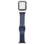 Silikon-Ersatzarmband + Schutzhülle mit Displayschutzfolien-Set für Apple Watch Series, 3 & 2 & 1 38 mm, für Apple Watch Series 6 / 5 / 4 / Watch SE 40 mm